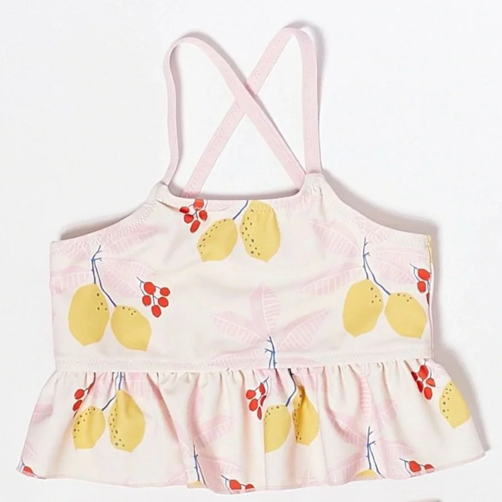 PINK CHICKEN - Joy Tankini Swimsuit in Antique White Lemons - Picture 7 of 15